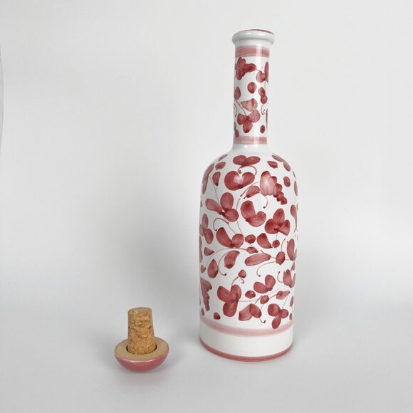 Rare Vintage Starbucks Barista Hand Painted Floral Bottle Cork Cap Lid Rustic - Picture 5 of 7